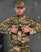 Тактичний військовий польовий костюм статутний Hunter ( Кітель + Штани ), Камуфляж: Піксель, Розмір: XL - зображення 4