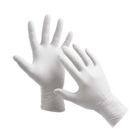 Перчатки нитриловые упаковка - 5 пар, размер M (без пудры), белые (2000105040114) - зображення 1