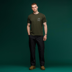 Футболка Basic Military T-Shirt. HMMWV. Cotton, олива. Розмір S - зображення 5