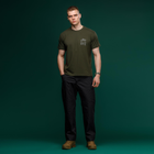 Футболка Basic Military T-Shirt. HMMWV. Cotton, олива. Размер M - изображение 5