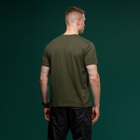 Футболка Basic Military T-Shirt с авторским принтом NAME. Олива. Размер S - изображение 4