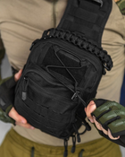 Тактична сумка нагрудна paracord black Мс8539 - зображення 5