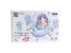 Альбом для малювання ZiBi 20арк. MERMAID, А4, 120г/м2 на пружині, блакитний, KIDS Line