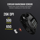 Mysz Corsair Scimitar Elite RGB Wireless/USB Black (CH-9314311-EU) - obraz 10