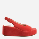 Sandały damskie na koturnie skórzane Hogl hog7102512-4400 37.5 Czerwone (9010849079717) - obraz 1