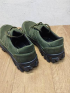 Тактичні кросівки літні PAV 307 олива хакі шкіряні сітка прошиті 43 - зображення 8