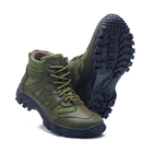Берці літні тактичні черевики PAV 202 олива хакі шкіряні прошиті 41 - зображення 5