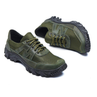 Тактичні кросівки літні PAV 307 олива хакі шкіряні сітка прошиті 44 - зображення 7