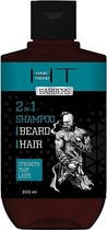 Чоловічий шампунь 2в1 для бороди та волосся - Hair Trend Barbers 2in1 Shampoo Beard&Hair 300ml (1242794-135347)