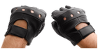 Перчатки кожаные без пальцев XL Black - изображение 7