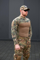 Тактическая боевая потоотводная рубашка Tactical Series Multicam мультикам L - изображение 3
