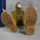 Берці літні тактичні черевики Ninjas койот шкіряні сітка прошиті 44 - зображення 7