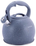 Чайник Kamille 3 л из нержавеющей стали со свистком и ручкой soft-touch KM-1074GR