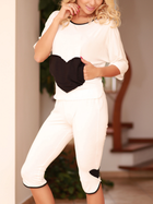 Піжама (кофта + штани) жіноча великих розмірів з віскози Kalimo Vigo 2XL Екрю (5902429210235) - зображення 1
