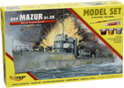 Збірна модель Mirage Hobby ORP Mazur Polish Artillery Ship масштаб 1:400 (5901463840620)