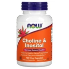 Витамины и минералы NOW Choline & Inositol, 100 вегакапсул
