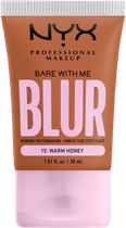 Podkład do twarzy NYX Professional Makeup Bare With Me Blur w tubce 15 Warm Honey 30 ml (0800897234423) - obraz 1