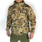 Чоловіча флісова Куртка Softshell з капюшном та вентиляційними блискавками мультикам розмір XL - зображення 1