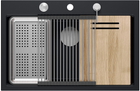Кухонна мийка Quadron Marc Чорна з сифоном Push-2-Open + дозатор (HQM7650U7_BS) - зображення 3