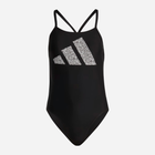 Купальник суцільний жіночий Adidas 3 Bars Pr Suit HR4368 32 Чорний (4066752700205) - зображення 6