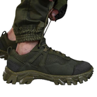 Тактичні кросівки літні Energy ВТ6761 олива хакі шкіряні сітка прошиті 43 - зображення 2