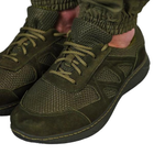 Тактичні кросівки літні City олива хакі шкіряні сітка прошиті 42 - зображення 1