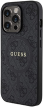 Панель Guess 4G Collection Leather Metal Logo MagSafe для Apple iPhone 14 Pro Black (3666339226305) - зображення 2