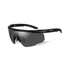 Тактические очки Wiley X Saber Advanced/3 линзы (черная, желтая, розовая) - черные - изображение 2