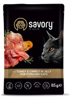 Влажный корм Savory для стерилизованных кошек Индейка с морковью в желе 85 г