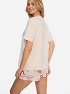 Піжама (футболка + шорти) жіноча бавовняна Henderson 41309-30X L Бежева (5903972247808) - зображення 2