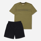 Піжама (футболка + шорти) чоловіча бавовняна Henderson 41282-77X M Хакі/Чорний (5903972249352) - зображення 5