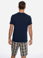 Піжама (футболка + шорти) чоловіча бавовняна Henderson 41294-59X M Темно-синій/Бежевий (5903972249093) - зображення 2