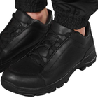 Тактические кроссовки летние Extreme Police ВТ1007 черные кожаные прошитые 45 - изображение 1