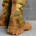 Берці літні тактичні черевики Combination койот шкіряні прошиті 41 - зображення 6