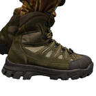 Берці демісезонні тактичні черевики Fanat ВТ6647 олива хакі шкіряні прошиті 45 - зображення 2