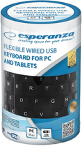 Клавіатура силіконова Esperanza EK140 USB QWERTY Black (5901299958513) - зображення 7