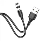 Кабель HOCO Lightning магнітний Sereno magnetic charging cable X52 1m 2,4A Black