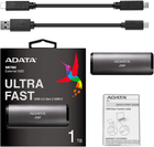 SSD диск ADATA SE760 1TB USB 3.2 Type-C 3D NAND TLC Titanium Gray (ASE760-1TU32G2-CTI) External - зображення 5
