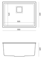 Кухонна мийка Quadron David 50 HQD5542U8-G1 - зображення 3