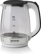 Електрочайник Gorenje 1.7л, 2,200 Вт, strix контроль, скло, білий (K17GXG)