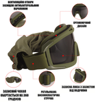 Тактические очки защитная маска Solve с креплениями на каску с 3 сменными линзами Олива - изображение 7