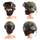 Тактические очки защитная маска Solve с креплениями на каску с 3 сменными линзами Черная-толщина линз 3 мм - изображение 3