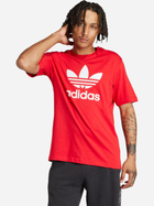 T-shirt męski bawełniany adidas Adicolor Trefoil IR8009 S Czerwony (4066759599949) - obraz 1