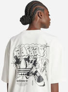 T-shirt damski oversize adidas Graffiti IS2845 L Biały (4066766007475) - obraz 5