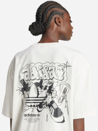 T-shirt damski oversize adidas Graffiti IS2845 XS Biały (4066766007420) - obraz 5
