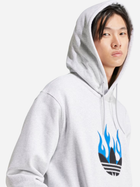 Bluza męska z kapturem oversize adidas Flames Logo IS2947 XL Szara (4066757219276) - obraz 4