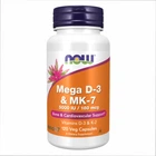 Вітаміни NOW Foods, мега D3 та MK-7, 5000 МО / 180 мкг, 60 капсул