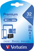 Karta pamięci Verbatim Premium MicroSDHC 32 GB Class 10 (23942440130) - obraz 2