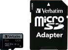 Карта пам'яті Verbatim Pro microSDHC 32GB Class UH-3 + SD-адаптер (23942470410) - зображення 1