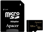 Карта пам'яті Apacer microSDXC 128GB UHS-I U1 + SD adapter (AP128GMCSX10U5-R) - зображення 1